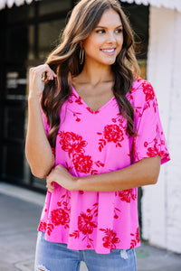 vibrant floral top