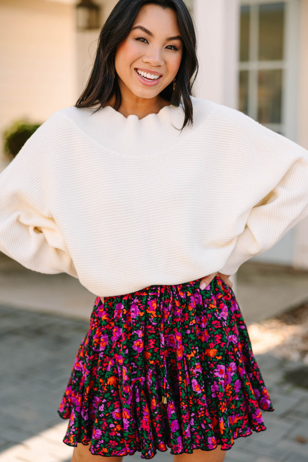 All On You Cream White Off Shoulder Sweater