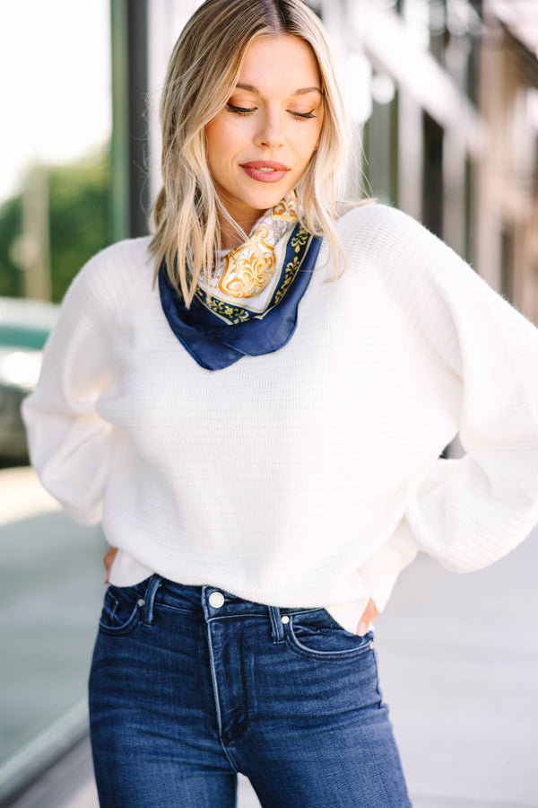 Off white ribbed sweater Clearance