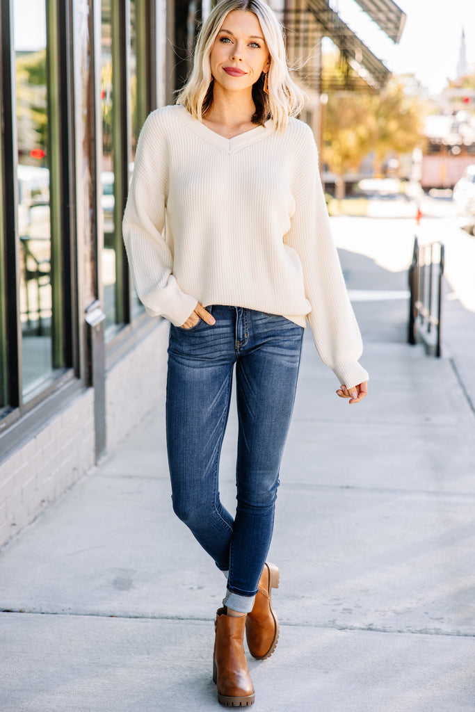 More To Love Cream Sweater – Shop The Mint
