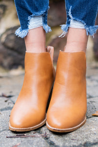 A Moment In Time Camel Brown Booties