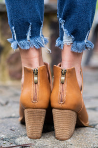 A Moment In Time Camel Brown Booties
