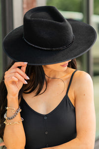 Make Your Point Black Beaded Hat