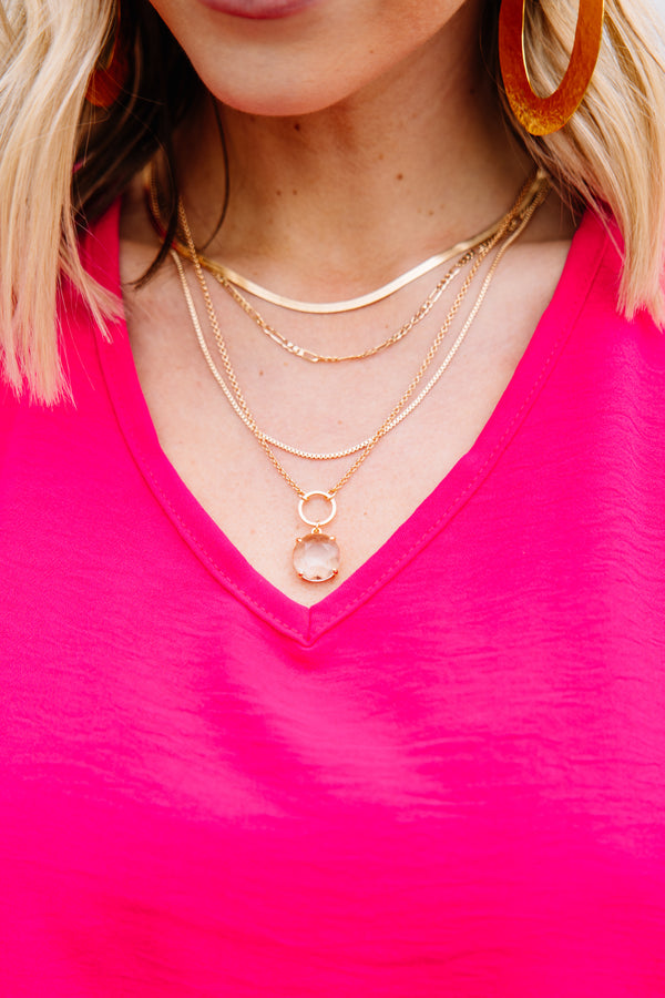 Give It A Try Gold Layered Necklace