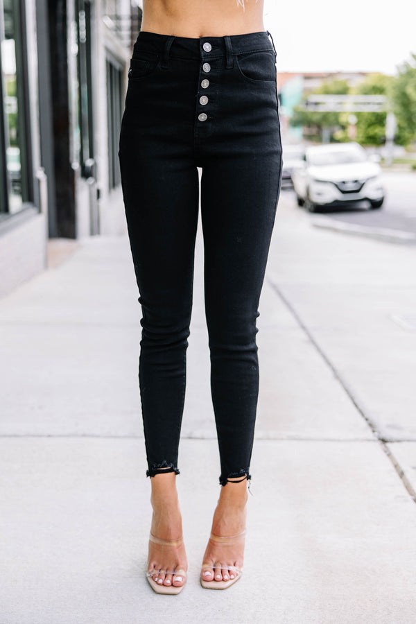 Super High Waisted Washed Black Modern Straight Jeans | Express