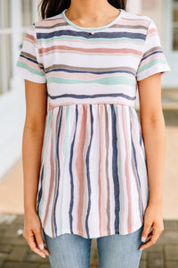 striped babydoll top