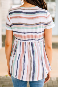 striped babydoll top