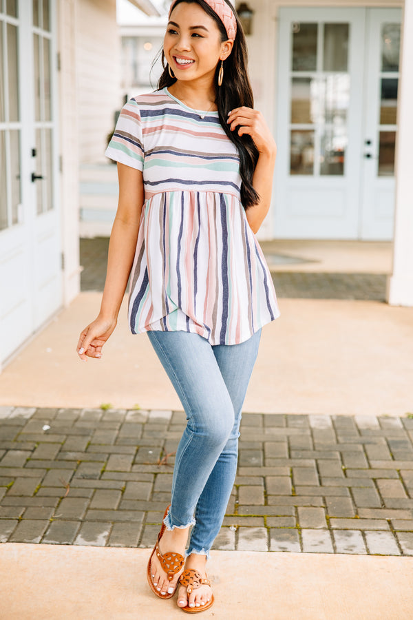 striped babydoll top