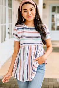 striped babydoll top