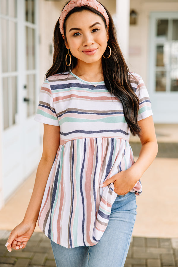 striped babydoll top