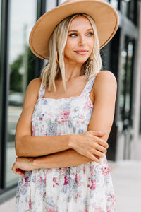 white floral midi dresses