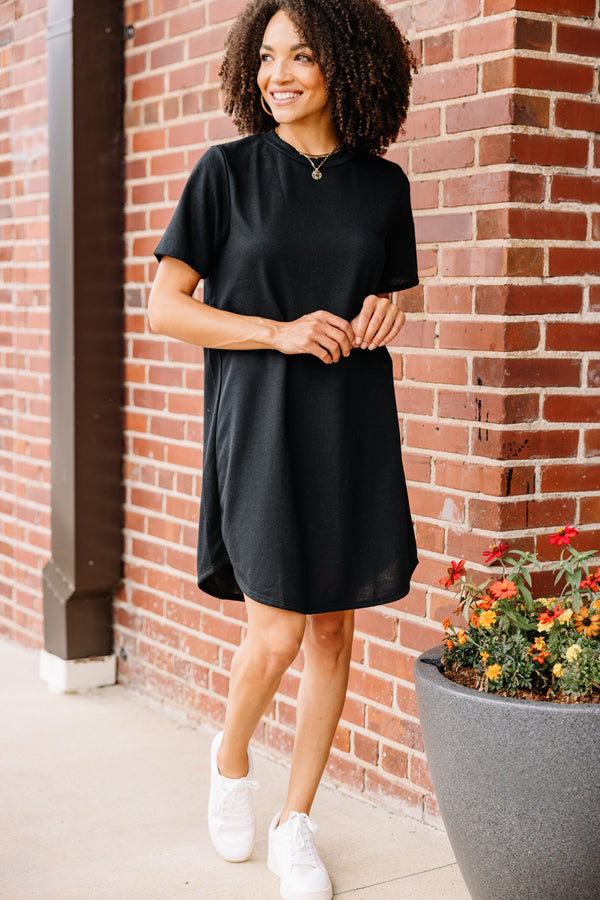 black t-shirt dress