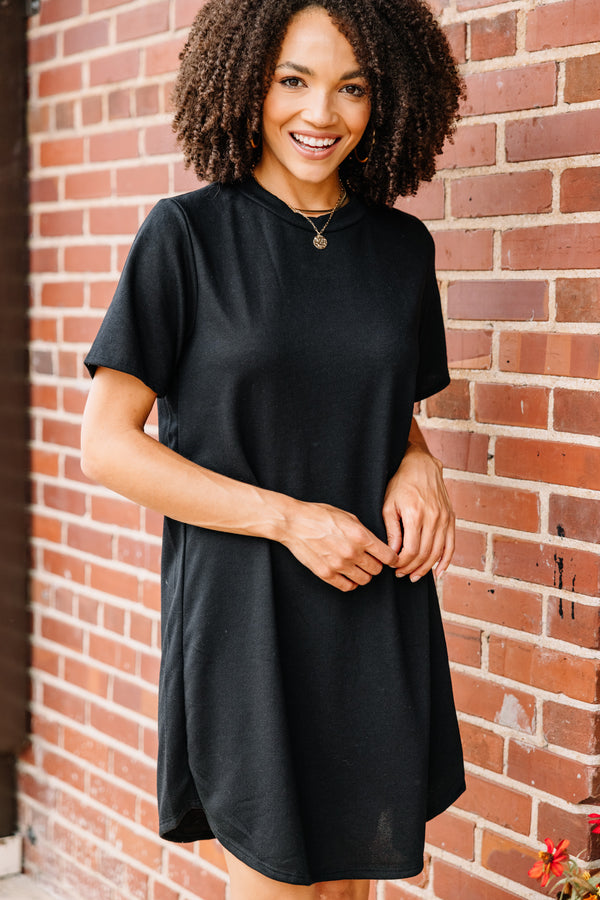 black t-shirt dress