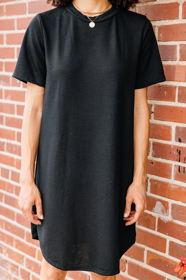 black t-shirt dress