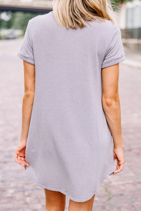 Light gray t store shirt dress