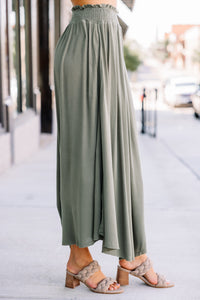 Everything You Do Olive Green Maxi Skirt