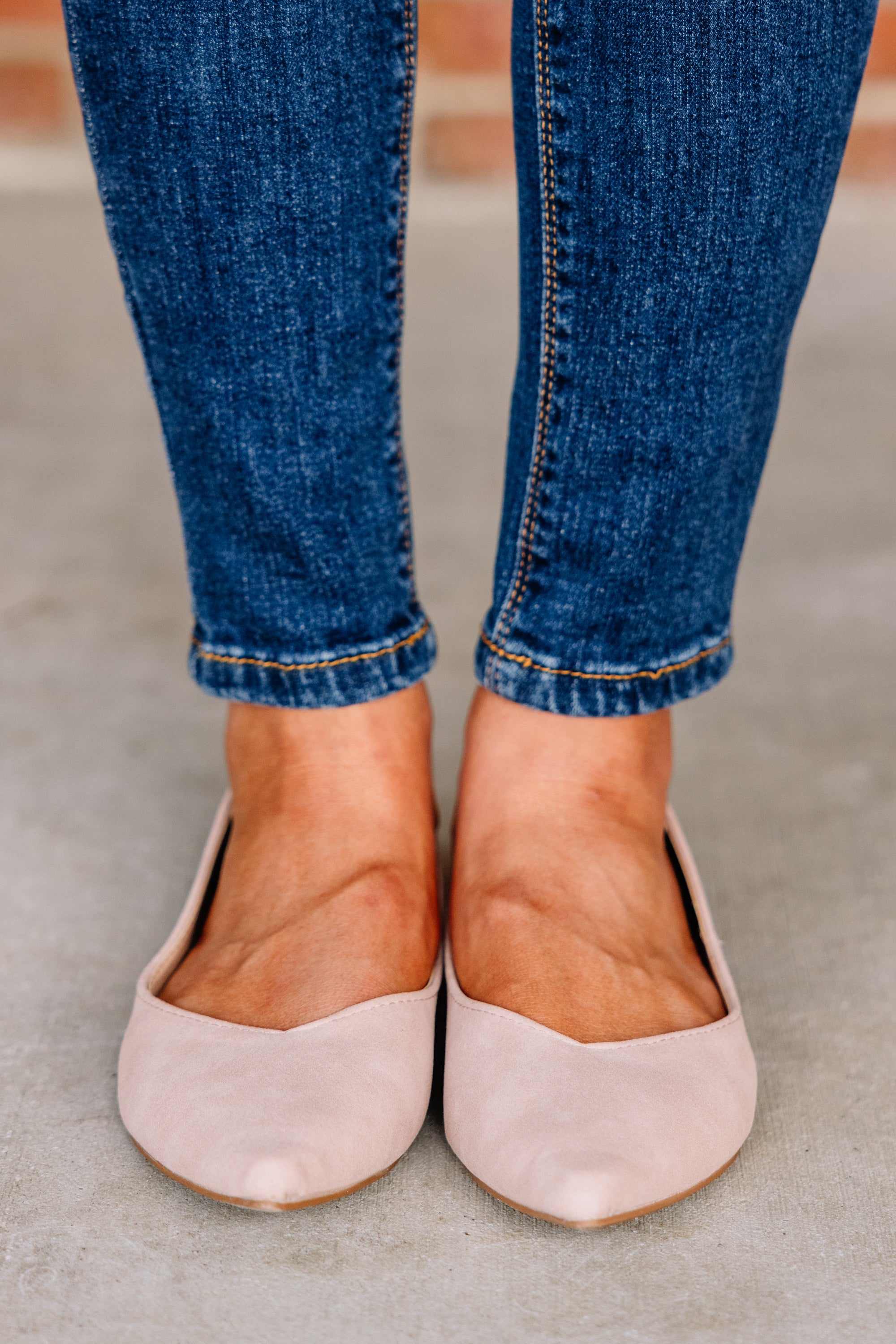 Can't Walk Away Blush Pink Flats Feminine Footwear Shop The Mint