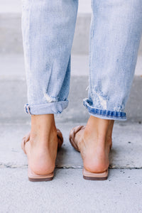 camel braided sandals