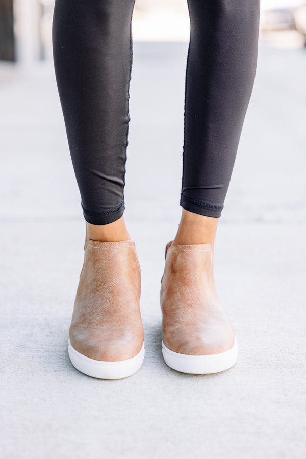 In Good Company Taupe Brown Studded Sneakers