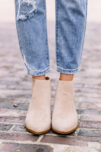 trendy neutral booties