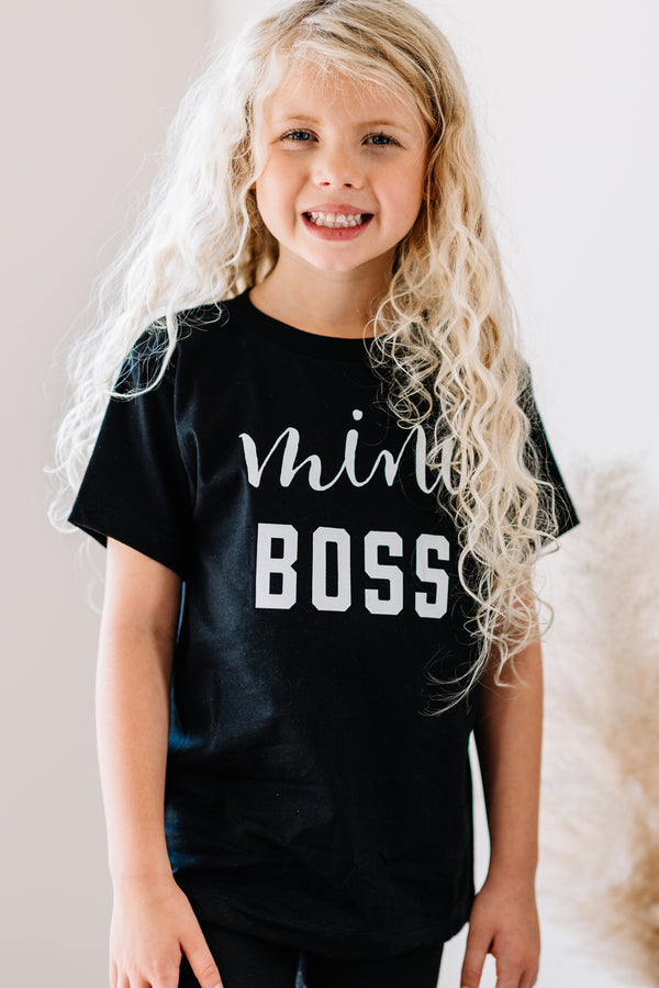 Mini Boss Black Toddler Graphic Tee