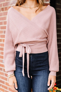 ribbed tied waist sweater