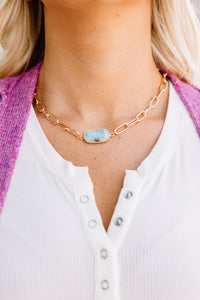 blue chain necklace