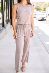 If I Were Your Mocha Brown Wide Leg Jumpsuit