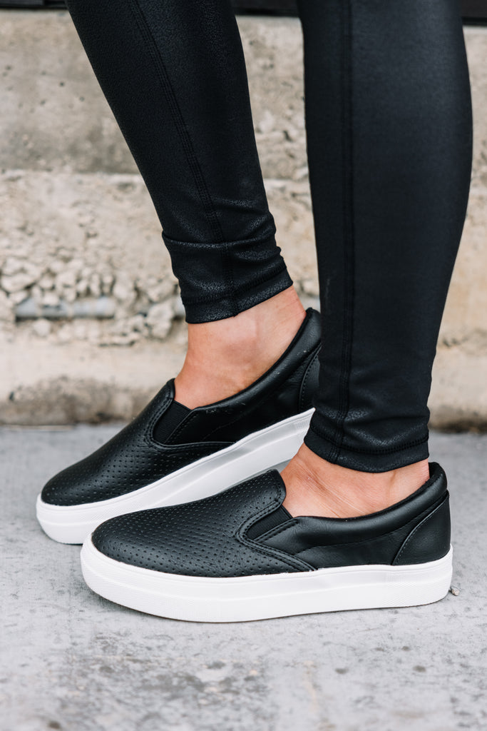 Sassy Black Platform Sneakers - Boutique Shoes – Shop the Mint