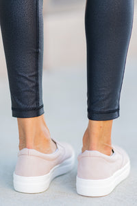 Always Here For Fun Mauve Pink Platform Sneakers