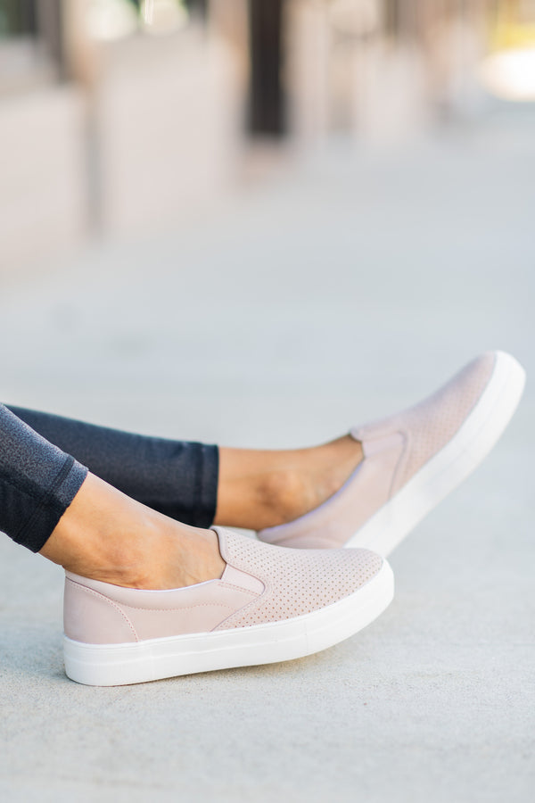 Always Here For Fun Mauve Pink Platform Sneakers