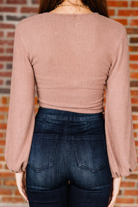 ribbed long sleeve top