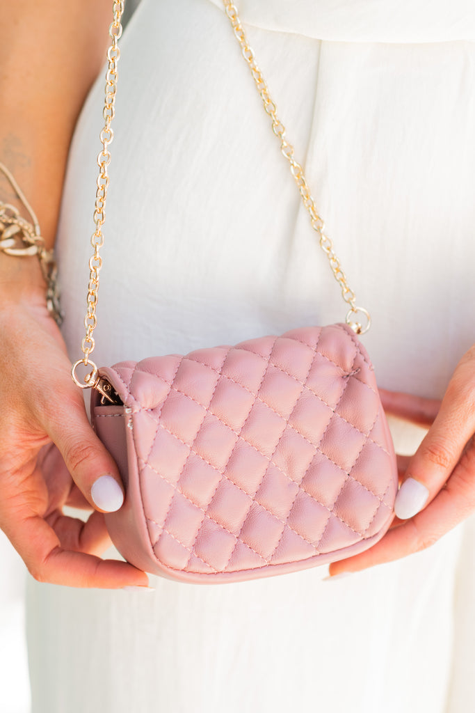 Everyday Quilted Tote Purse- Dusty Rose – The Pulse Boutique