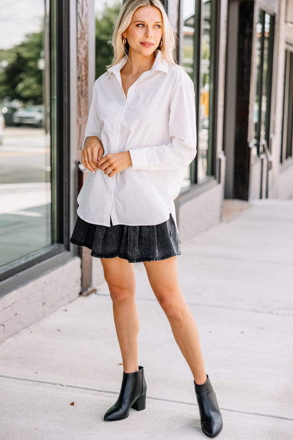 stone washed black skirt