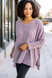 Think It Over Lavender Purple Fuzzy Tunic
