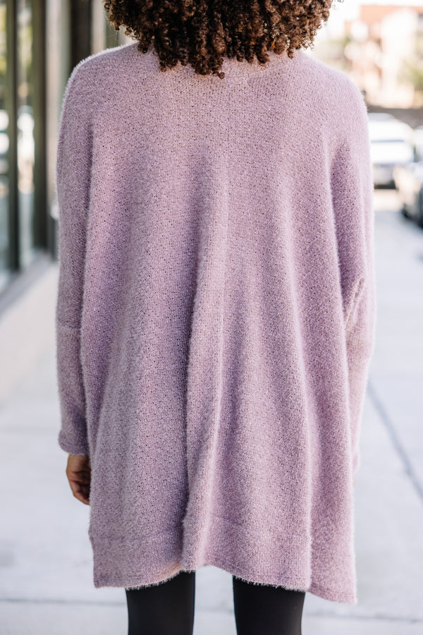 Think It Over Lavender Purple Fuzzy Tunic