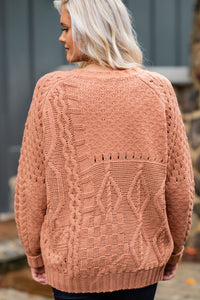 Bold Claims Terracotta Orange Sweater