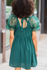 feminine green dress