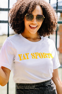 Yay Sports White/Gold Graphic Tee