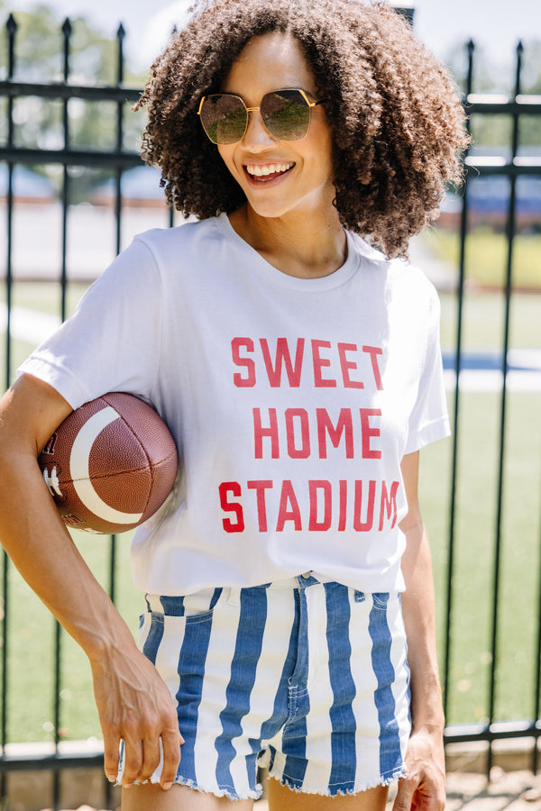 Sweet Home Stadium White/Red Graphic Tee