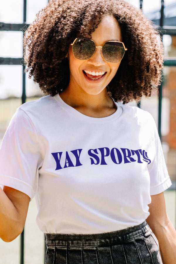 Yay Sports White/Navy Graphic Tee