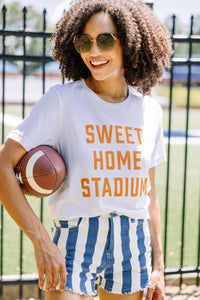 Sweet Home Stadium White/Orange Graphic Tee