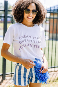 Dream Team White/Purple Graphic Tee