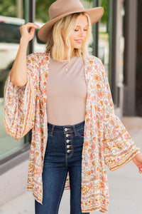 floral fall kimono