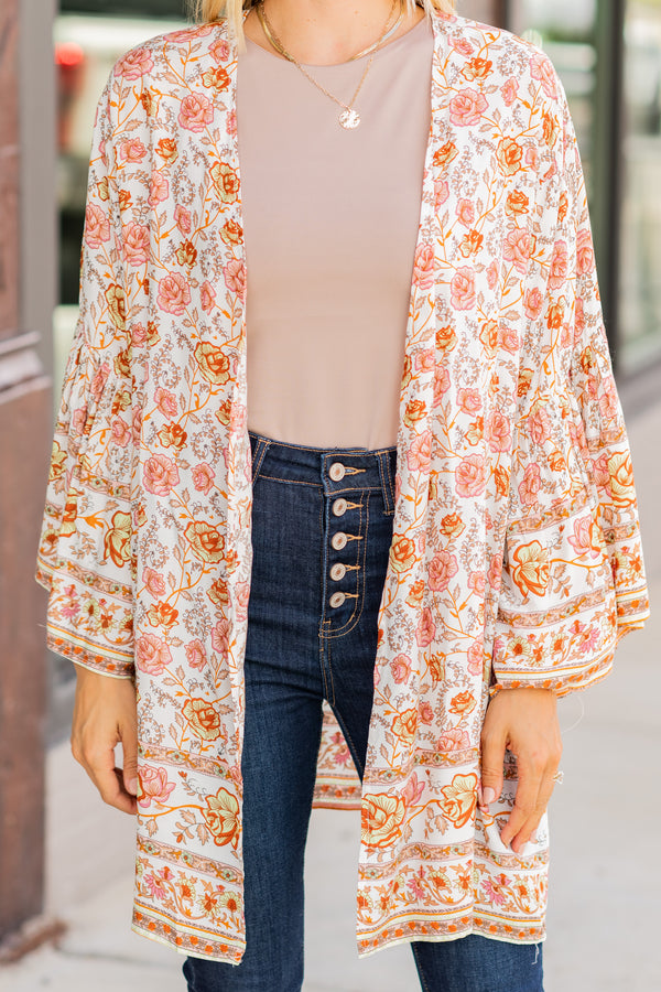 floral fall kimono