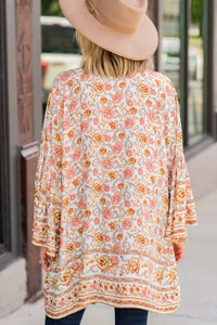 floral fall kimono