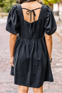 black denim dress