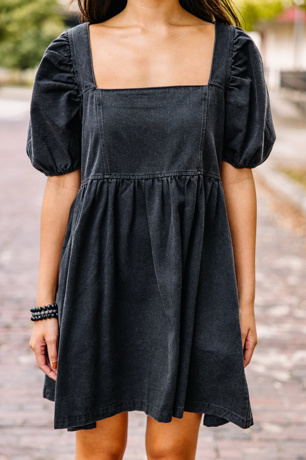 black denim dress