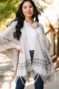 cozy fringe poncho