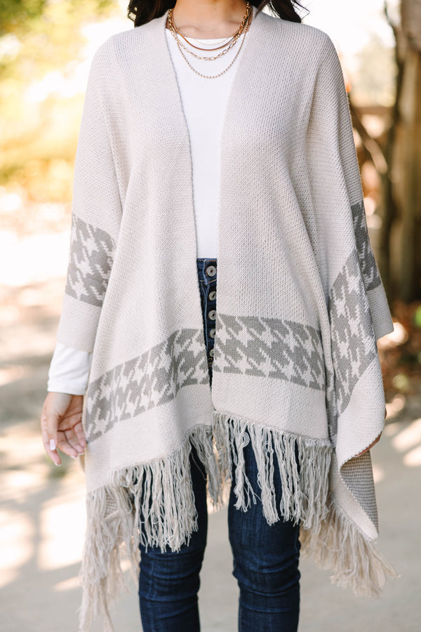 cozy fringe poncho